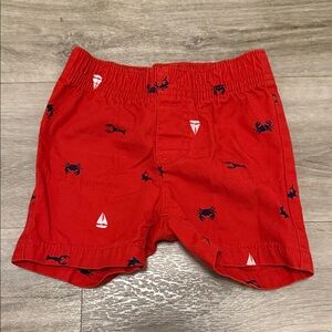 Carter's Red Kids Shorts with Nautical Print